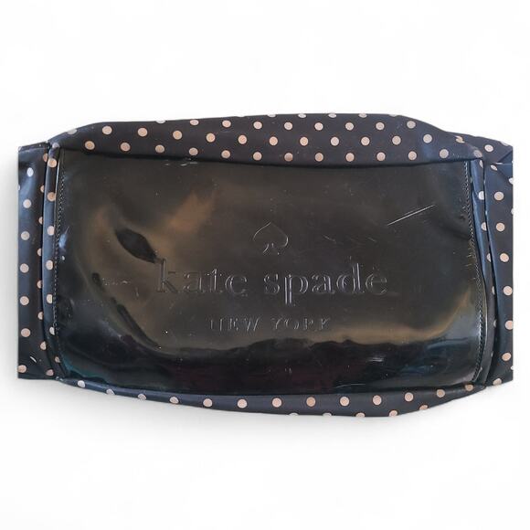 Kate Spade New York Black & Beige Polka Dot Diaper Bag Large Double Handle Tote - Picture 16 of 16